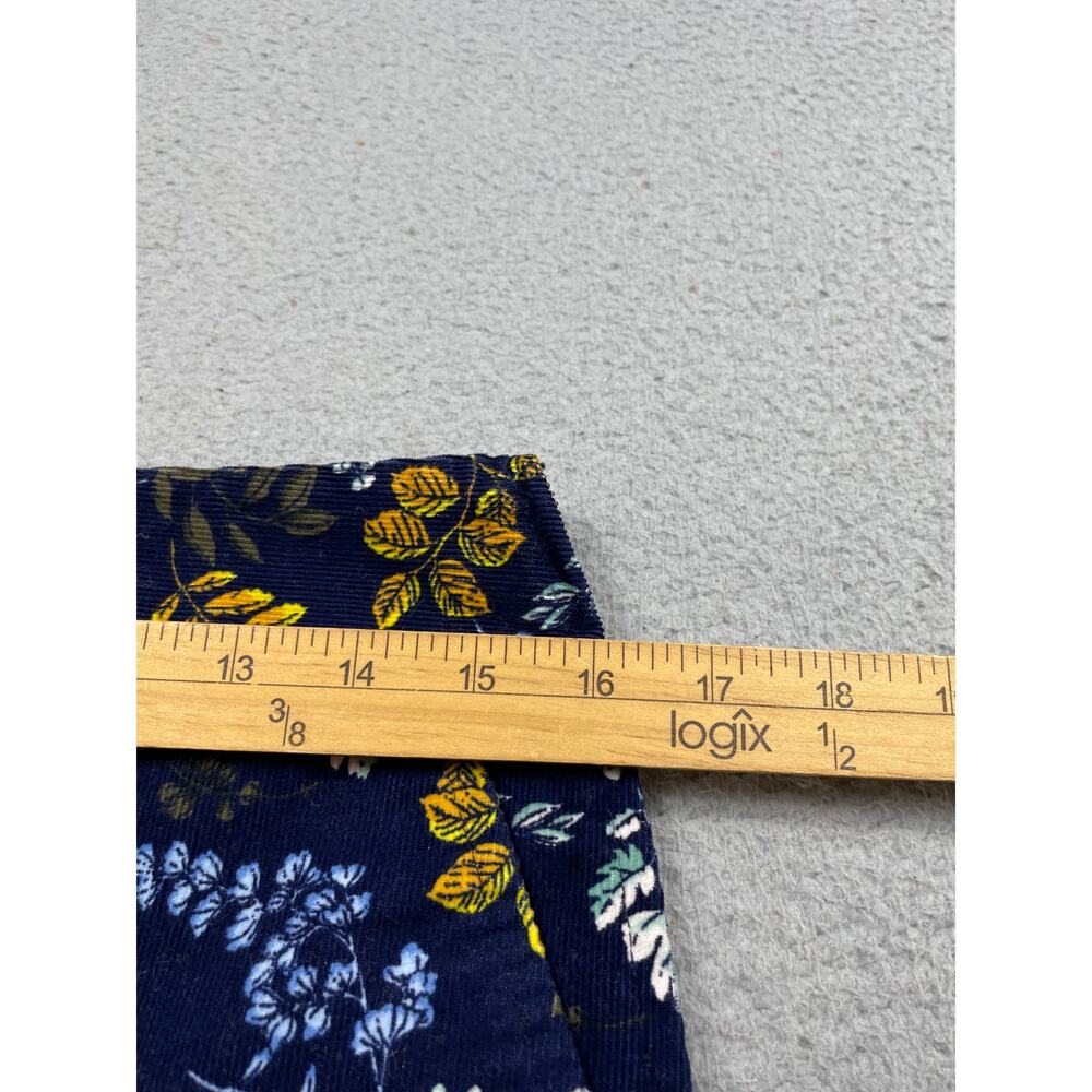 Talbots Womens Size 4 Blue Floral Corduroy Skirts - Picture 4 of 11